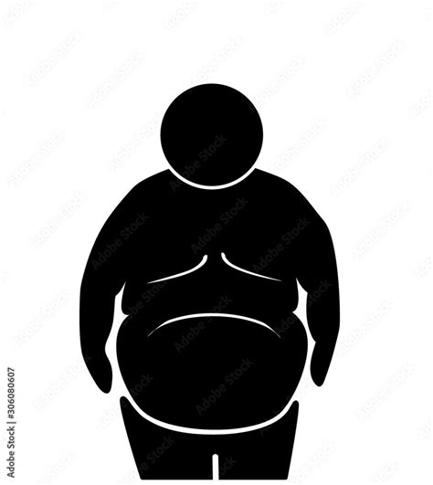 fat man silhouette